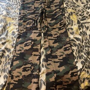 Camouflage Straight Leg Jeans